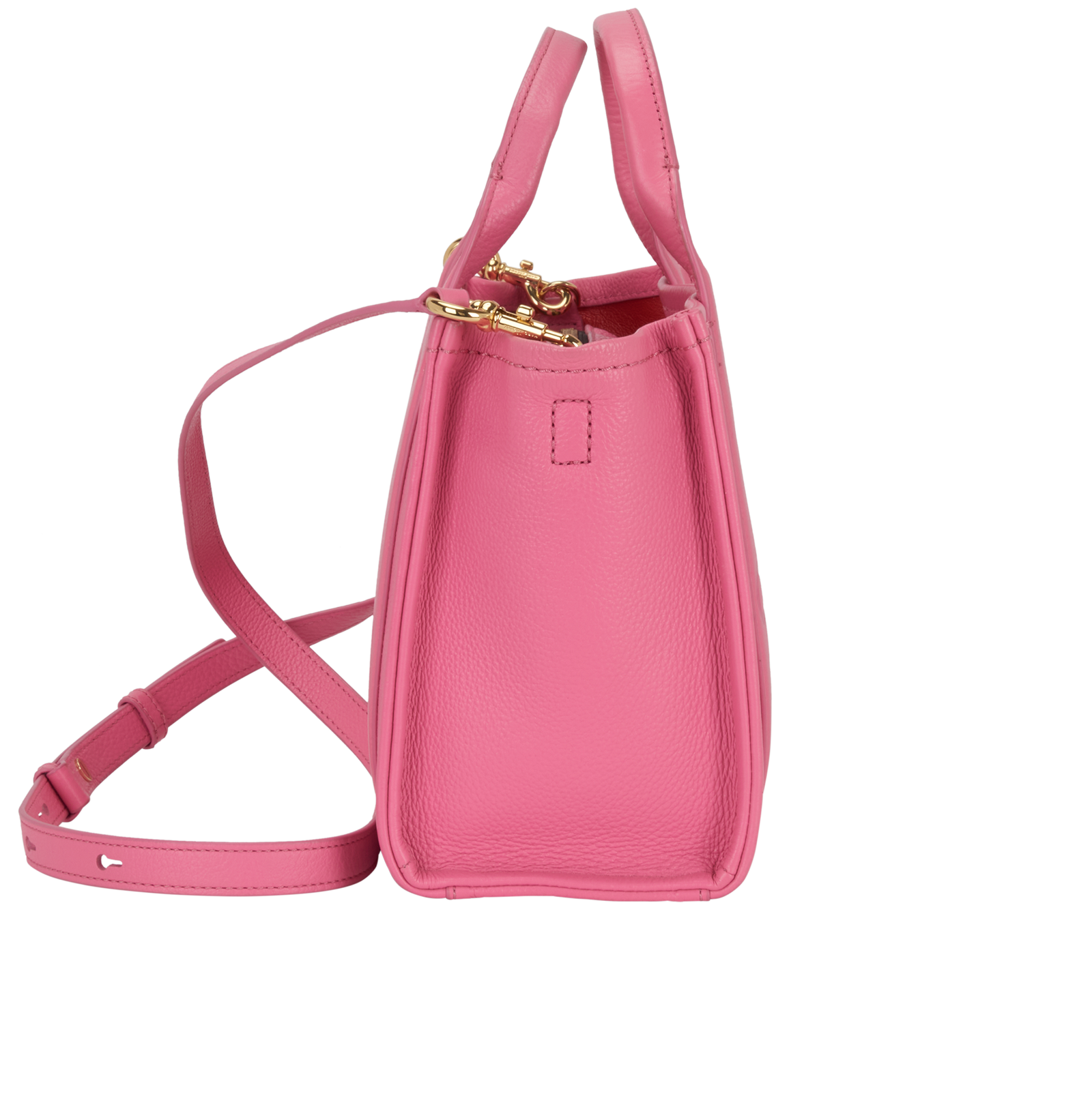 Small Tote Bag, &pound;120, Handbags, Pink, Leather, Side view